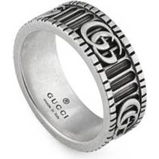 Gucci Rings Gucci Marmont Aged Sterling Silver Ring - Silver