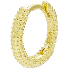 Textured Pebble Hoops - Sterling Silver