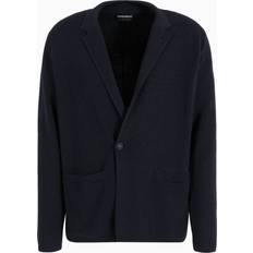 Nero - Uomo Blazer Emporio Armani Wool Blend Knit Blazer - Blue