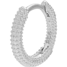 Textured Pebble Hoops - Sterling Silver