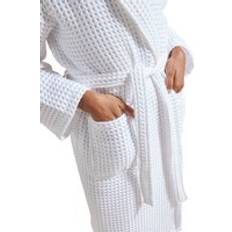 Christy Waffle 100% Turkish Cotton Kimono Bathrobe - White