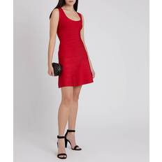 Herve Leger A Line Bandage Dress - Red