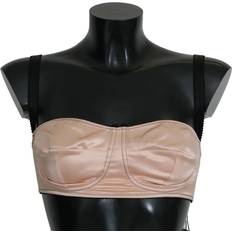 Dolce & Gabbana Pink Underwear Dolce & Gabbana Balconcino Bra Black Straps Pink