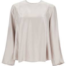 LouLou Studio Silk Adalyn Blouse - Grey