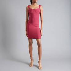 Herve Leger Raspberry Bandage Mini Dress - Pink