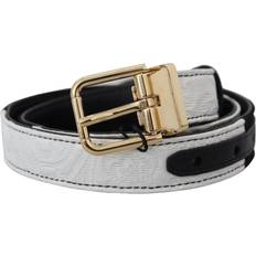 Wool Belts Dolce & Gabbana Reversible Leather Belt White