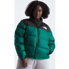The North Face Plus Size Retro Nuptse Down Jacket - Evergreen/TNF Black