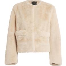 Bomber Jacket - Woman Jackets Maje Faux Fur Vifanito Jacket - Neutral