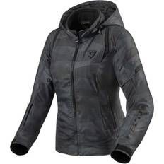 Multicoloured Motorcycle Jackets Rev'it! Revit Flare Ladies Textile Jacket Camo Black Grey Woman