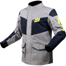 Yellow Motorcycle Jackets LS2 Metropolis Evo waterproof Motorcycle Textile Jacket, grey-blue-yellow, for Men