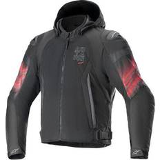 Red Motorcycle Jackets Alpinestars Zaca Air Venom waterproof Motorcycle Textile Jacket, black-red, for Men