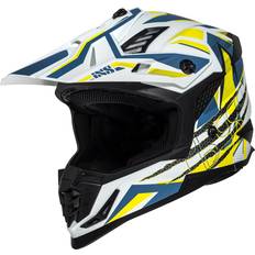 Dam Motorcykelhjälmar iXS 363 2.0 Crosshjälm - Mattvit/Blå/Gul Fluo Dam