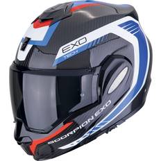 Scorpion EXO Tech Evo Carbon Cosy Helmet, black-red-blue, for Men