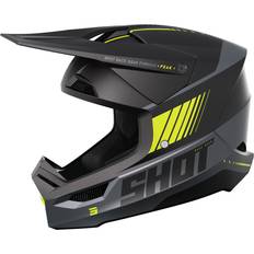 Motocross Helmets Motorcycle Helmets Shot Furious Peak Motocross Helmet, grey-yellow, for Men