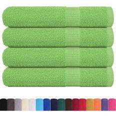 vidaXL Towels 4 Pcs Apple Green 100x200 cm Bath Towel Green