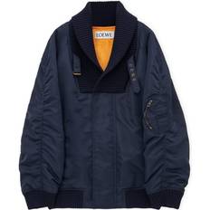 Loewe Ribbed-Collar Bomber Jacket - Blue