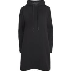 Moncler L Dresses Moncler Fleece Hooded Mini Dress - Black