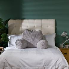Teddy cuddle cushion Mack + Milo Teddy Bear Cuddle Support Pillow 50cm H x 74cm W x 63cm D Complete Decoration Pillows Grey