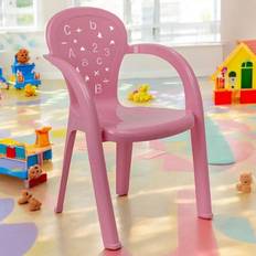 URBN Living Pink Coloured Stackable Plastic Chair 50Cm