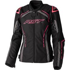 Pink Motorcycle Jackets Rst S-1 Mesh Ladies Motorcycle Textile Jacket, black-pink, for Men Woman