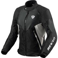 Women Motorcycle Jackets Rev'it! Revit Control H2O Ladies Motorcycle Textile Jacket, black-silver, for Women Woman