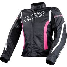 LS2 Pink Motorcykeljakker LS2 Gate waterproof Ladies Motorcycle Textile Jacket, black-white-pink, for Women Woman