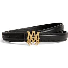 Amiri Belts Amiri Leather Logo Belt - Black