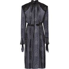 Prada Women Dresses Prada Georgette Printed Midi Dress - Black