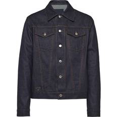 Prada Men Jackets Prada Dark-Wash Denim Blouson Jacket - Blue