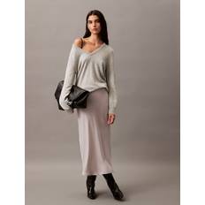 Calvin Klein Skirts Calvin Klein Flowing Midi Skirt - Grey