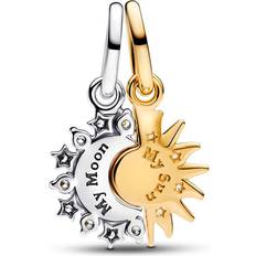 Pandora Gioielli Pandora Splittable Sun and Moon Dangle Charm - Sterling Silver/14k Gold-plated