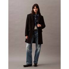 Calvin Klein Women Coats Calvin Klein Tailored Single Breasted Coat - Black