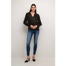 Gold Blouses CULTURE Giselle Blouse Langærmede Bluser - Black