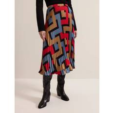 Midi Skirts - Multicoloured Phase Eight Elmina Pleated Skirt - Multi