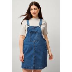Zizzi Klänningar Zizzi Velia S/L Knee Dress - Blå