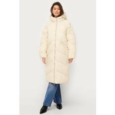 Dunkappor & Vadderade kappor - Vita Kappor & Rockar Gina Tricot Kappa Hooded Puffer Coat - Vit