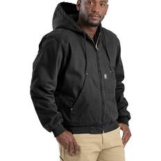 Berne Men Highland Washed Hooded Jacket - Black