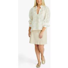 A-View Linda Floral Embroidered Blouse - Off White