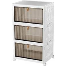 Foldable Hallway Furniture & Accessories Living and Home 3-Layer Thicken Foldable Storage Box Shoe Rack