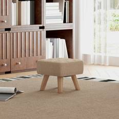 Foot Stools Homcom Modern Fabric Rest Brown Foot Stool