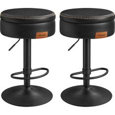 Vasagle Stools Vasagle EKHO 360° Swivel Bar Ink Black Seating Stool