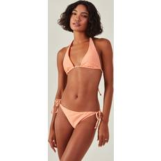 L Bikini Bottoms Accessorize Side Tie Bikini Bottoms - Orange