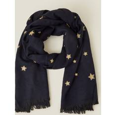 Gold Scarfs Accessorize Gold Star Embroidered Blanket Scarf -