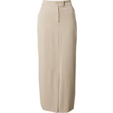 Nasty Gal Premium Tailored Maxi Skirt - Beige