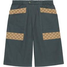 Gucci Men Shorts Gucci Jacquard Monogram Bermuda Shorts - Blue/Grey