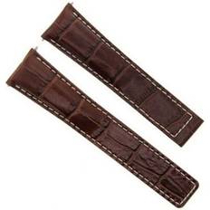 Watch Straps Ewatchparts 20MM LEATHER BAND FOR TAG HEUER CARRERA 1887 CHRONO BROWN FIT FC-5037-39