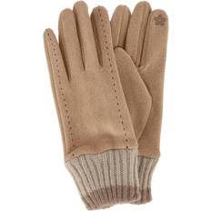 Beige Gloves CTM Knit Cuff Touchscreen Compatible Winter Gloves - Taupe