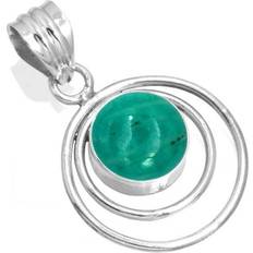 Amazonite Charms & Pendants Jeweloporium Natural Amazonite Pendant 925 Sterling Silver Handmade Jewelry