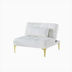 Ebern Designs White Sofas Ebern Designs Convertible Bed Futon 28 H X 35.5 W X 34 D Sofa