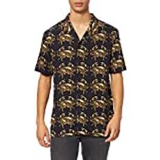 Desigual Men Shirts Desigual Herr Button Down Skjorta - Svart